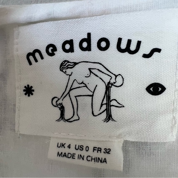 Meadows Bloom English Stem Floral Embroidered Maxi Cottagecore Dress - Picture 5 of 9